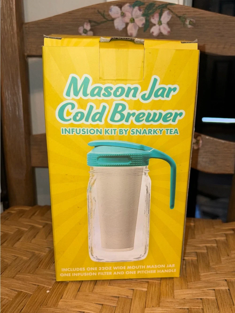 Snarky Tea Mason Jar Cold Brew Kit - Yellow Box